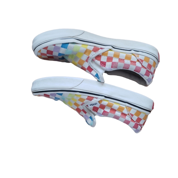 Kids Vans Multi Color Checker Sneakers Size US 2.0 UK1.5 - Picture 5 of 7